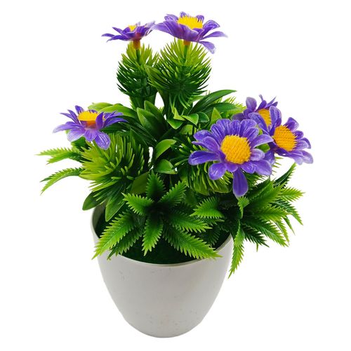 Vaso C/ Planta Artificial 17cm em Plástico Imporiente
