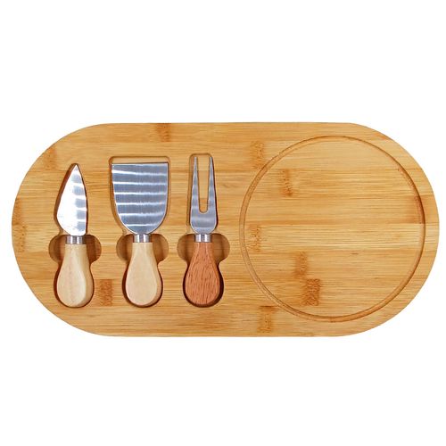 Kit Tábua P/ Frios 4 Peças 36cm em Bambu Kehome
