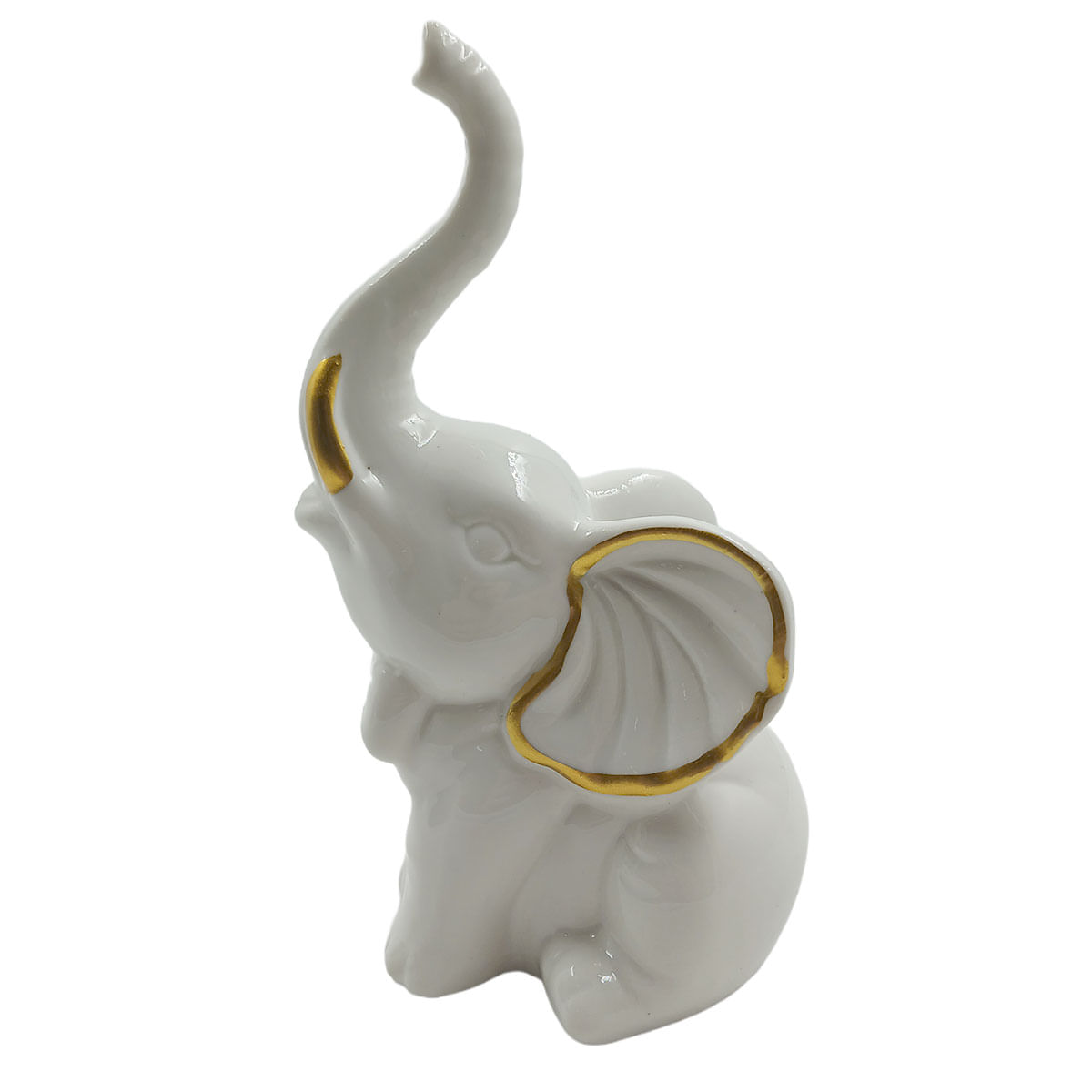 Elefante Decorativo 15x6,5cm em Porcelana Interponte