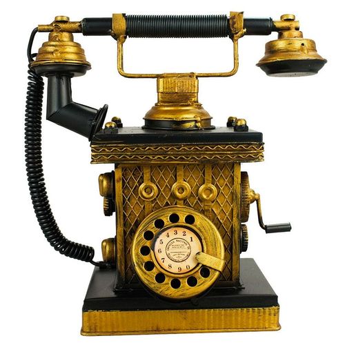 Telefone Decorativo Retrô 22x25cm em Metal Taimes