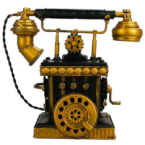 Telefone Decorativo Retrô 22x19cm em Metal Taimes