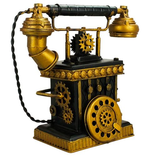 Telefone Decorativo Retrô 22x19cm em Metal Taimes
