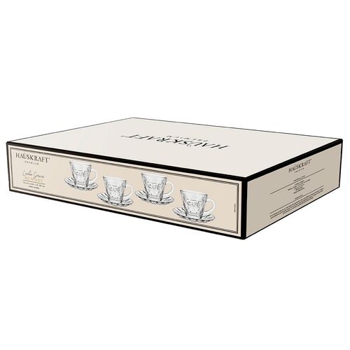 Jogo de Xicaras Memory 8 Peças 80ml em Vidro Hauskraft