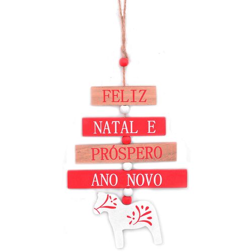 Placa Decorativa Árvore de Natal 30x13cm em MDF Fartex