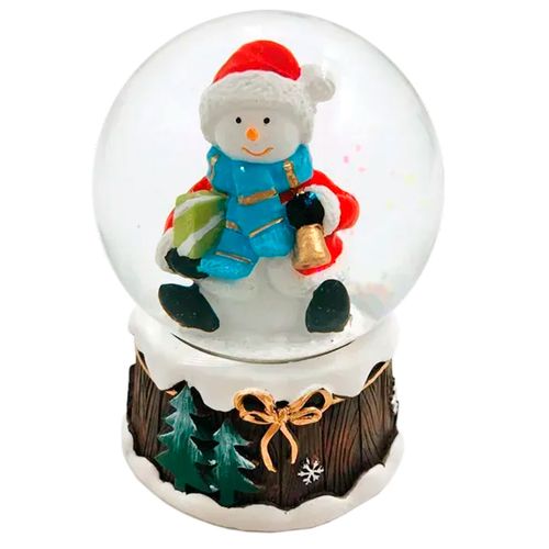 Globo de Neve Decorativo 9x11cm em Cerâmica Rio Master