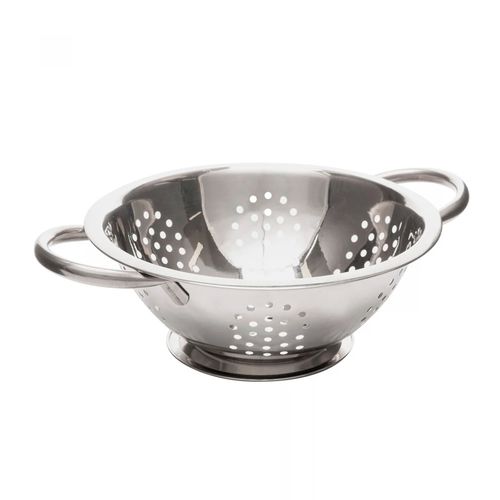 Escorredor de Macarrão C/ Alça 20cm em Aço Inox Livon