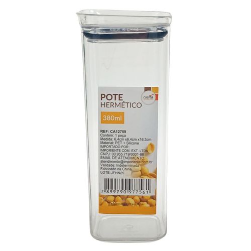 Pote Hermético Multiuso 380ml em Plástico Imporiente