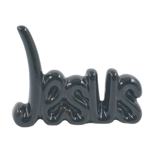 Palavra Jesus Decorativa 10,5x8cm em Cerâmica Freecom