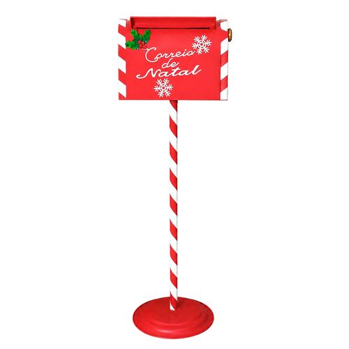 Caixa Correio do Noel 89x29,5x36,6cm em Metal Wincy