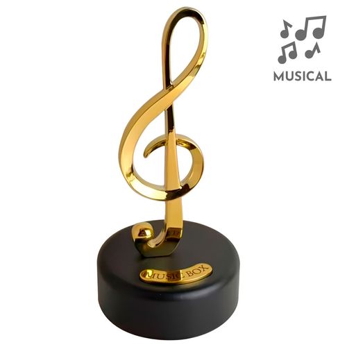 Caixa de Música Nota Musical 20cm em Plástico Casa Sorte