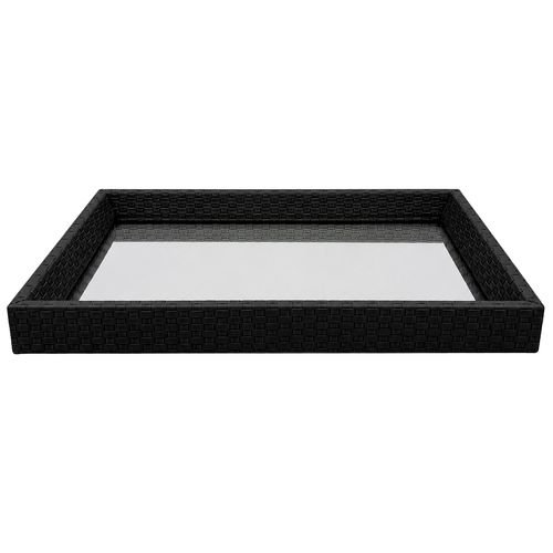 Bandeja Espelhada Decorativa 20x30x3cm em PVC Dcarte