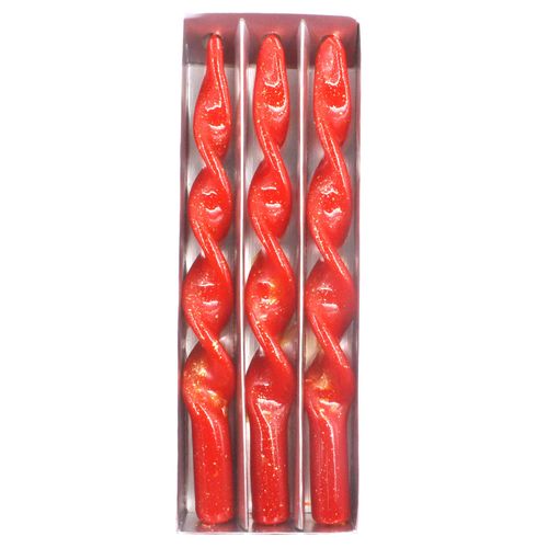 Vela Retorcida Natalina 25cm em Parafina Rio Master