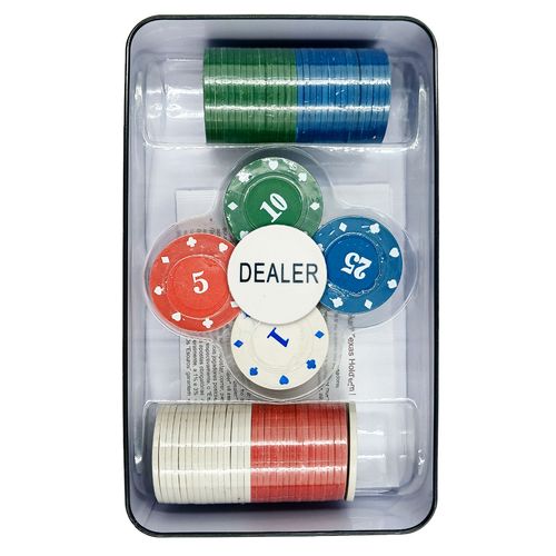 Fichas De Poker 100 Fichas em Plástico Livon