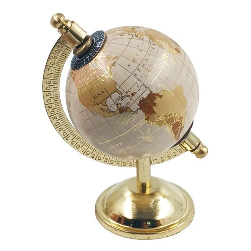 Globo Terrestre Decorativo 14x7x7cm em Plástico Mai Home