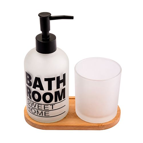 Kit Banheiro Decorativo 3 Peças em Vidro Clink