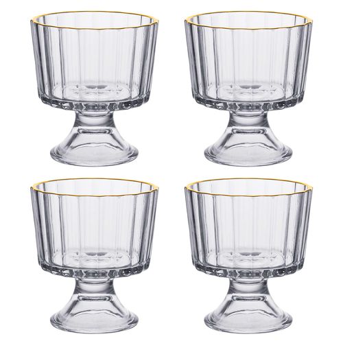 Jogo de Taças P/ Sobremesa 4 Peças 280ml em Vidro Hauskraft