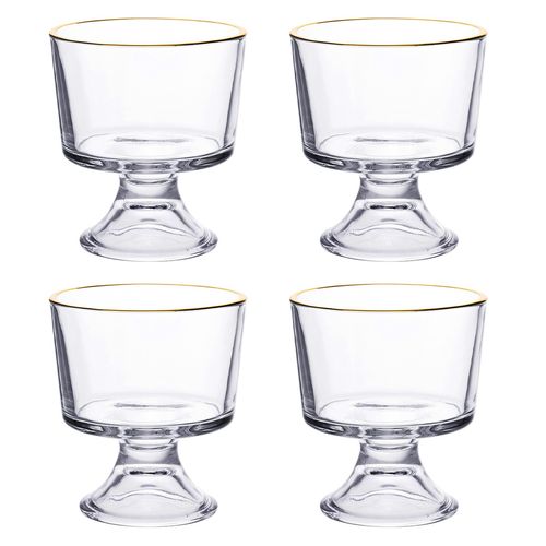 Jogo de Taças P/ Sobremesa 4 Peças 280ml em Vidro Hauskraft