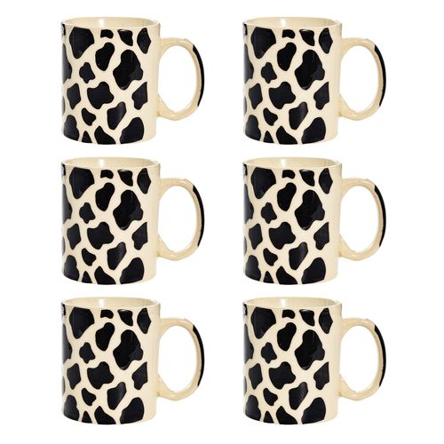 Jogo de Canecas Dottie 6 Peças 100ml em Cerâmica Rio de Ouro