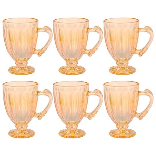 Jogo de Caneca Roma 6 Peças 90ml em Vidro Kehome