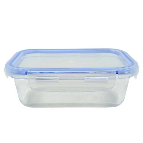 Pote Hermético Retangular 640ml em Vidro Vista Home