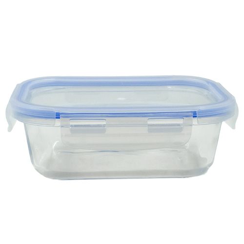 Pote Hermético Retangular 370ml em Vidro Vista Home