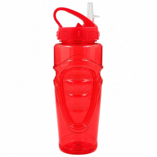 Garrafa C/ Alça + Canudo 650ml em Plástico Livon