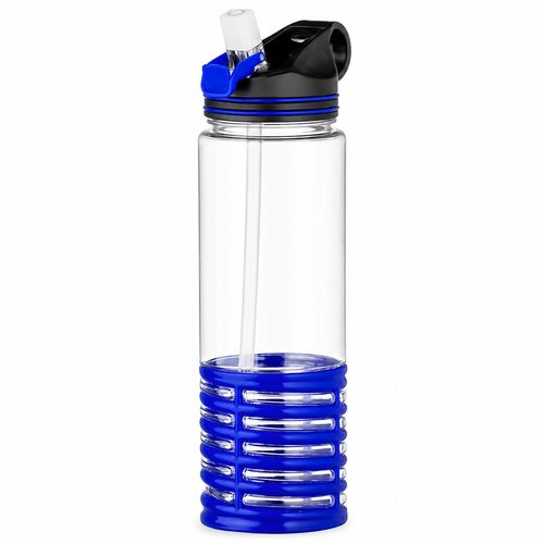 Garrafa C/ Canudo e Listras 700ml em Plástico Livon