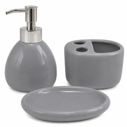 Kit Banheiro 3 Peças em Cerâmica Dolce Home