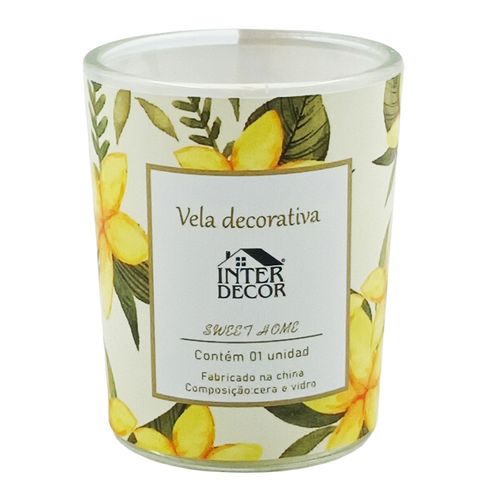 Vela Aromática Decorativa 6x5cm em Vidro Interponte
