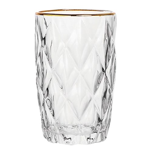 Jogo de Copo Diamond 6 Peças 370ml em Vidro Wellmix