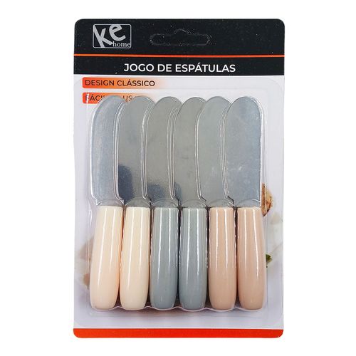 Jogo de Espátulas Inox 6 Peças Ke home