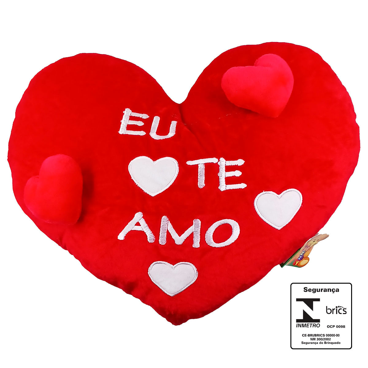 Almofada Coração 48cm em Poliéster Fizzy