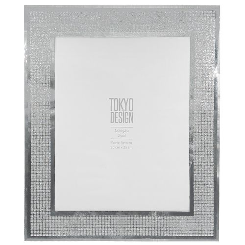 Porta Retrato Decorativo Diamante 25x20cm em Vidro Tokyo Design