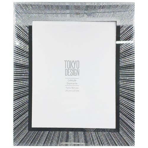 Porta Retrato Decorativo Diamante 20x25cm em Vidro Tokyo Design