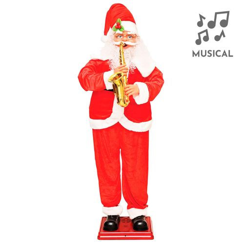 Papai Noel Musical Decorativo 160cm em Plástico Wincy