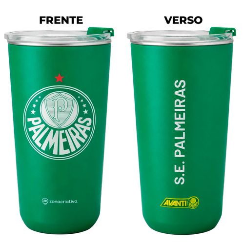 Copo Sky Palmeiras 500ml em Aço Inox Zona Criativa