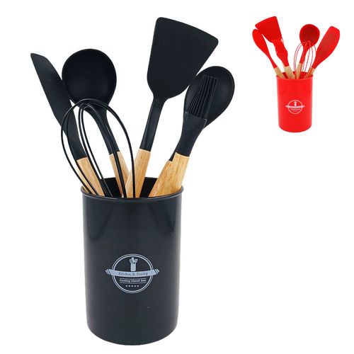 Kit Utensílios 7 Peças em Silicone Fu Xing
