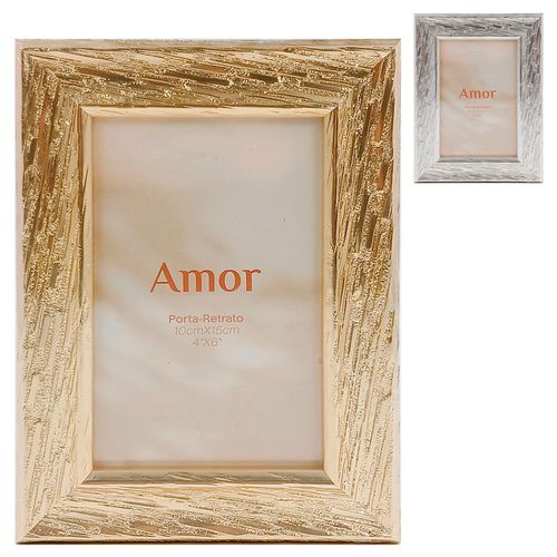 Porta Retrato Decorativo 10x15cm em Madeira e Plástico Dcarte