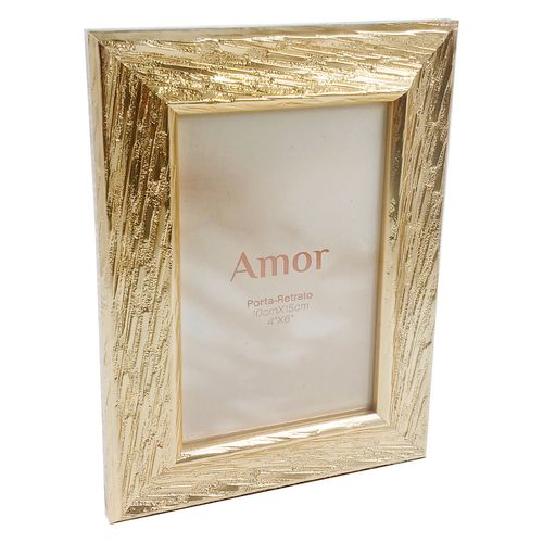 Porta Retrato Decorativo 10x15cm em Madeira e Plástico Dcarte