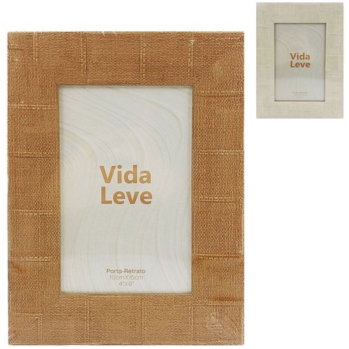 Porta Retrato Decorativo 10x15cm em Madeira e Plástico Dcarte