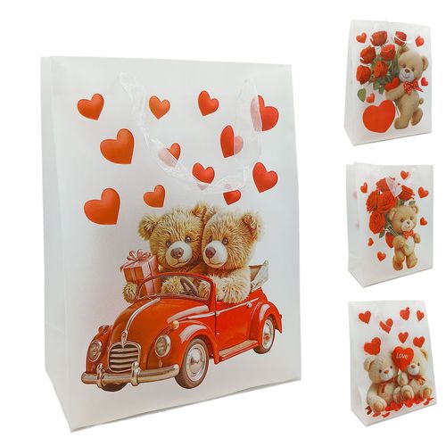 Sacola P/ Presente Urso 25x33x12cm em Plástico Dcarte