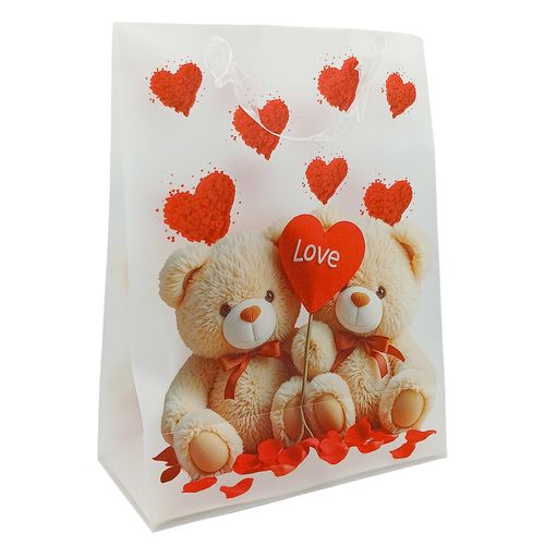 Sacola P/ Presente Urso 25x33x12cm em Plástico Dcarte