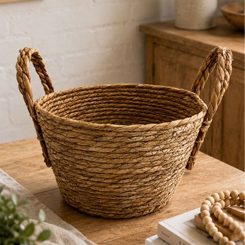 Cesto Multiuso 23x17cm em Fibra Natural Livon