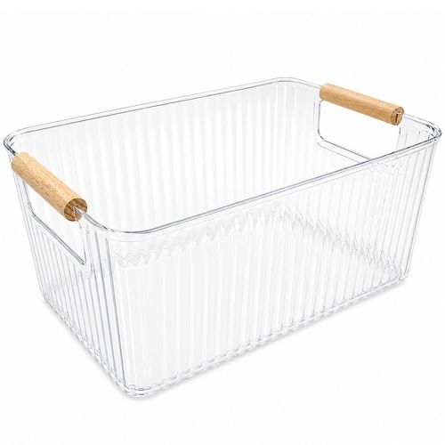 Organizador C/ Alça Bambu 20x30cm em Plástico Fu Xing