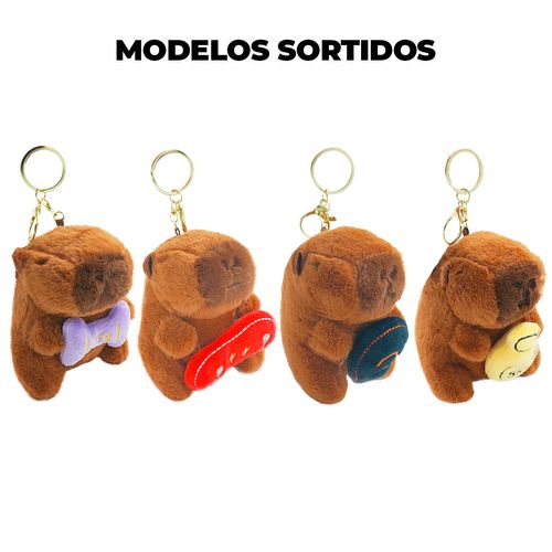 Chaveiro Capivara de Pelúcia 12cm em Poliéster Michael Judi