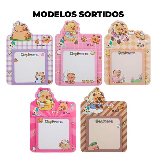Bloco de Anotação Autoadesivo Capivara 7,5cm em Papel Interponte