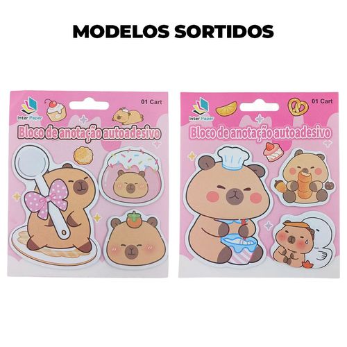 Bloco de Anotação Capivara Autoadesivo 12x14cm em Papel Interponte