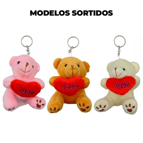 Chaveiro Urso de Pelúcia 10cm em Poliéster Interponte