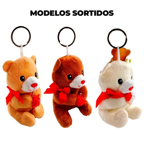 Chaveiro Urso de Pelúcia 11cm em Poliéster Fizzy