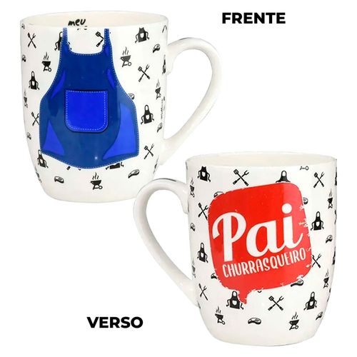 Caneca Pai Churrasqueiro 400ml Cerâmica Wellmix
